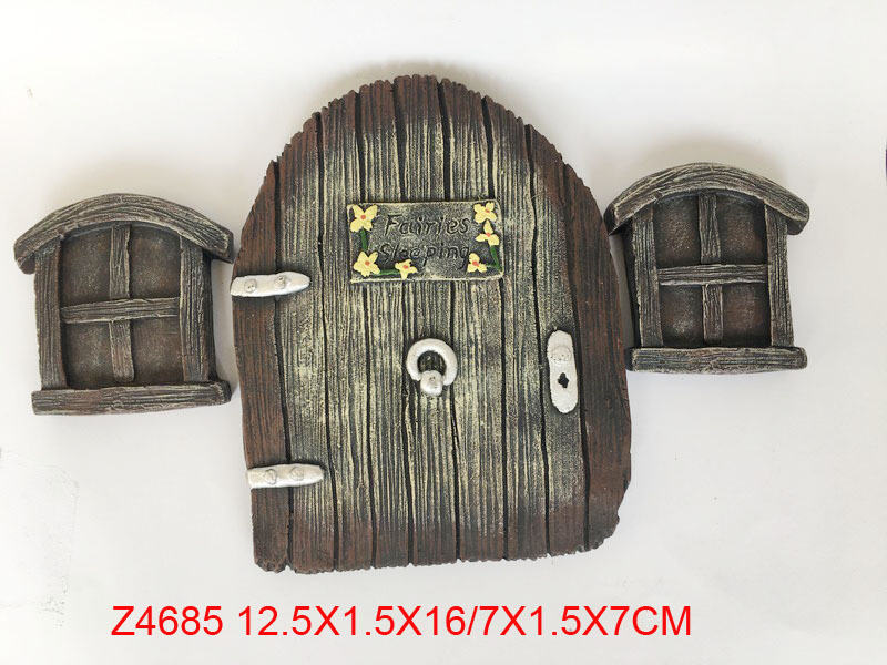 跨境热销亚马逊树脂花仙子门工艺品摆件Z4685